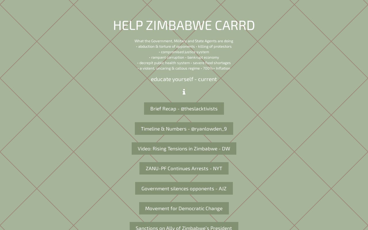 Carrd profile picture for @zimbabwe